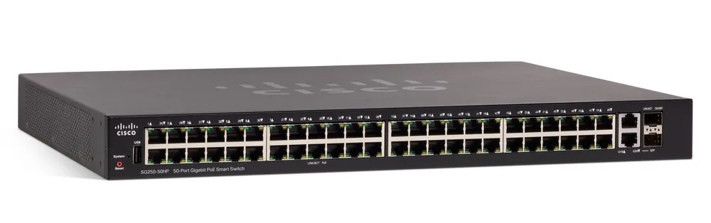 48portový gigabitový PoE Cisco SG250-50HP