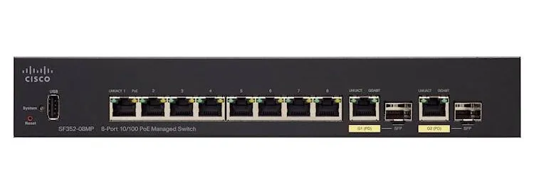 SPÍNAČ ŘÍZENÝ CISCO SF352-08mp 8-PORT 10/100 POE