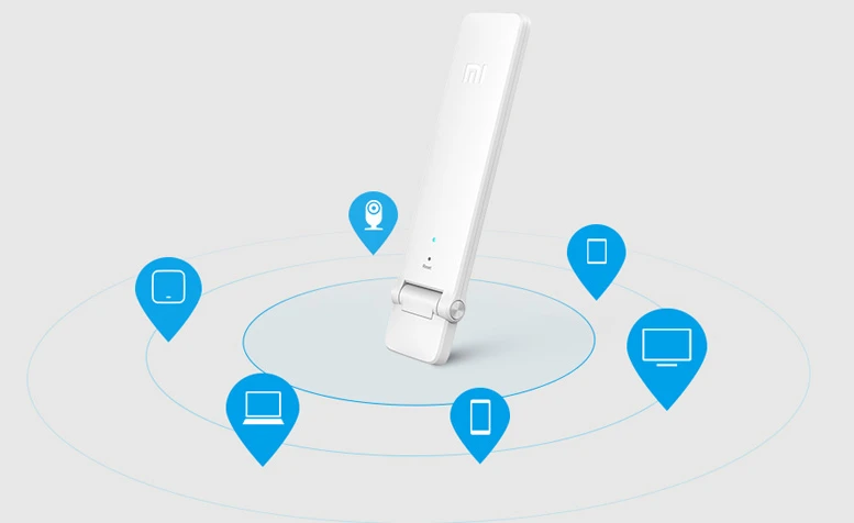 Xiaomi Mi 300Mbps WiFi Amplifier 2 Repeater Sieci Wi-Fi Obsługa 16 urządzeń łączących się w tym samym czasie
