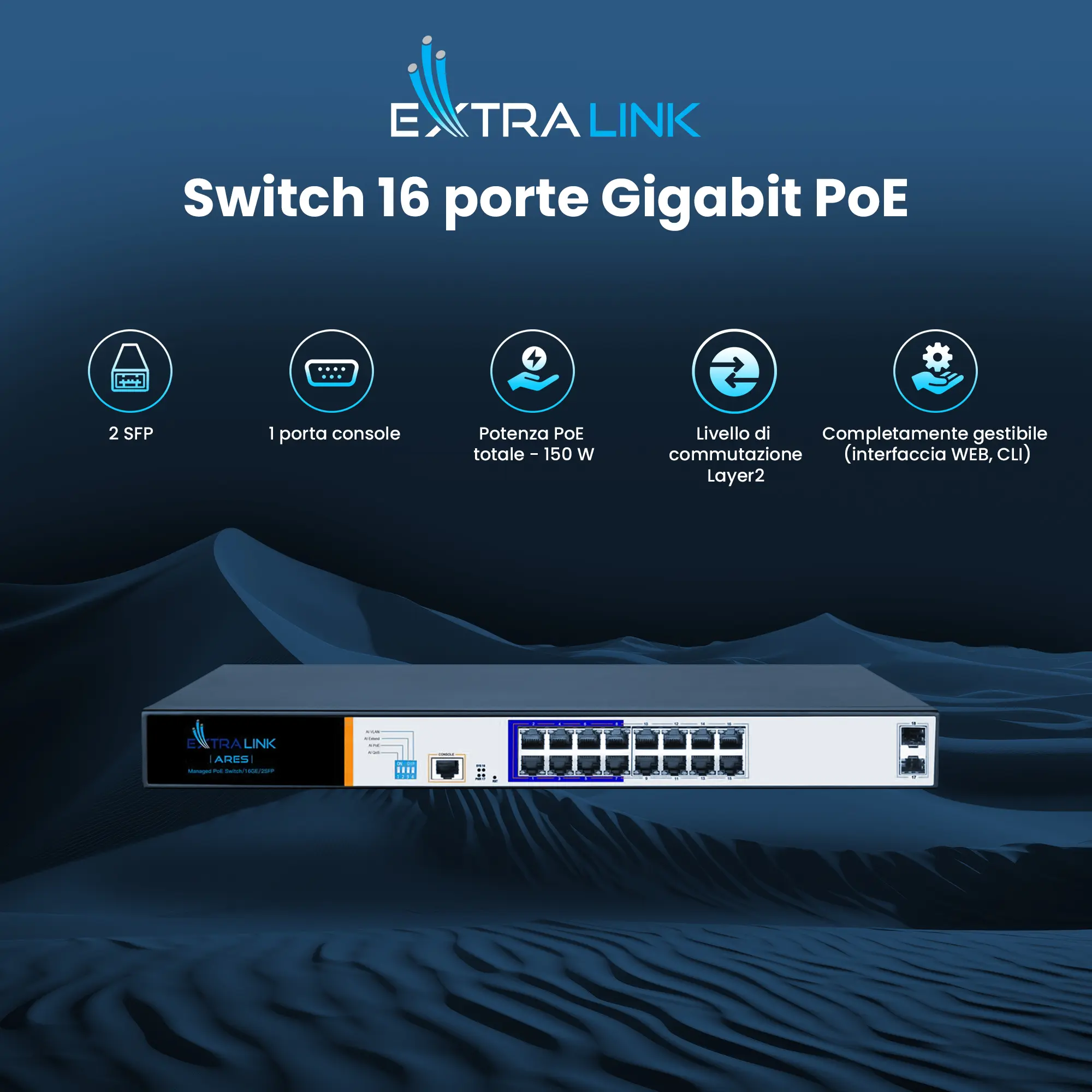 Interruttore extralink ares 16 porte