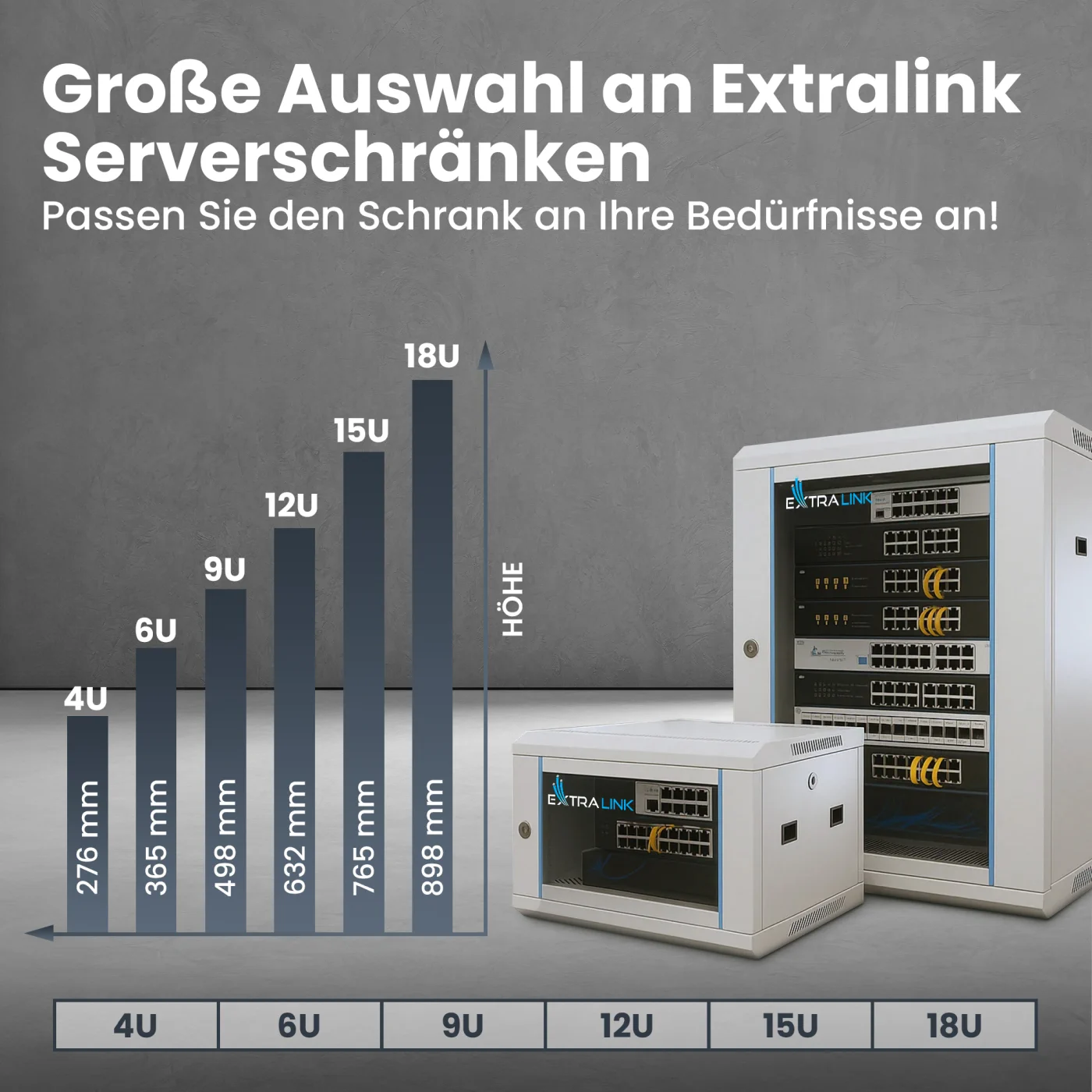 EXTRALINK 6U 600X600 WANDMONTIERT