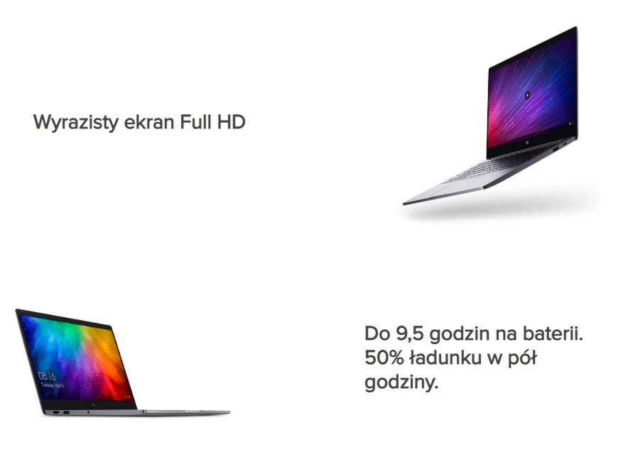 notebook com 9,5 horas de duração da bateria tela Full HD