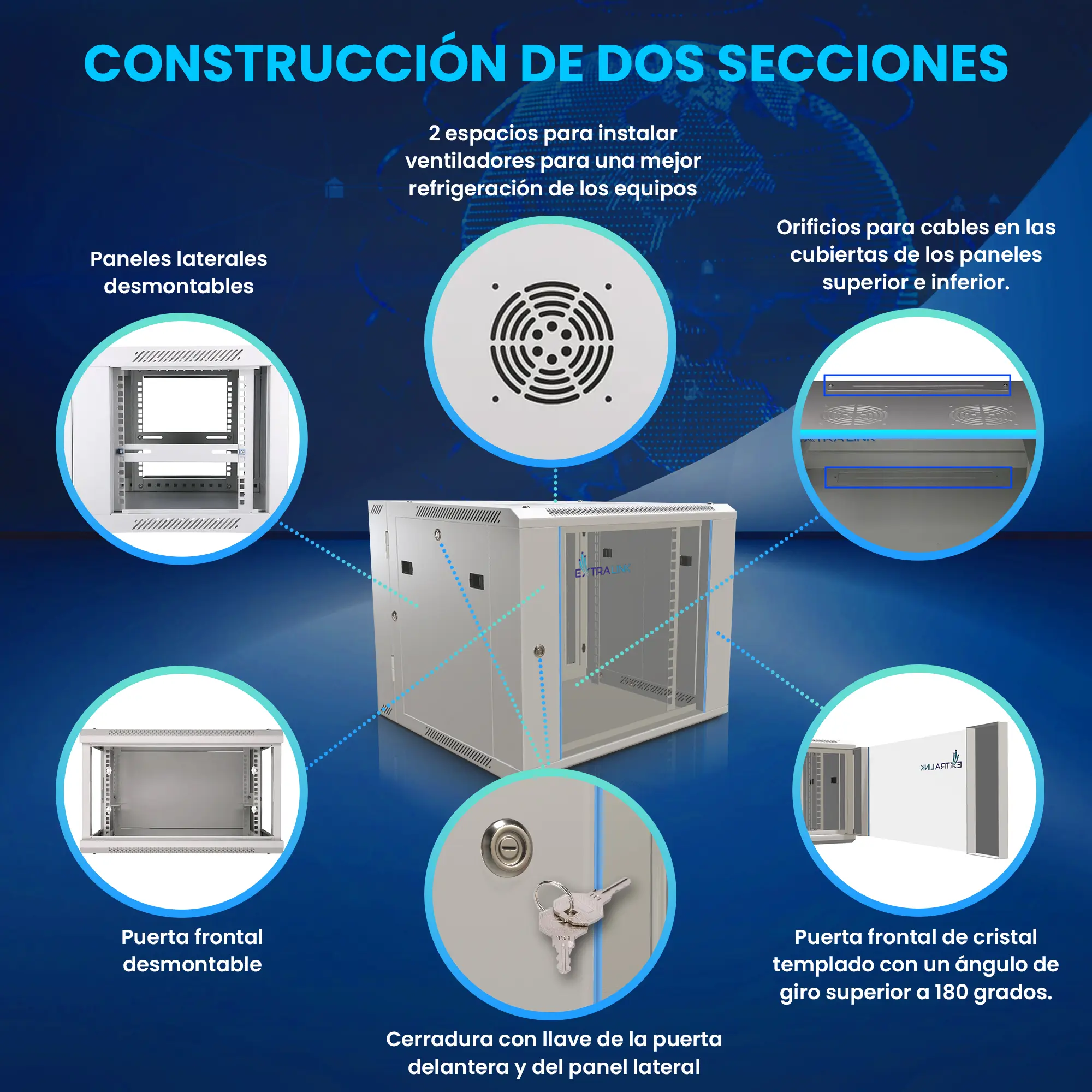 Techo del gabinete de EXTRALINK