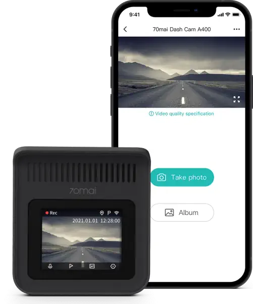 XIAOMI 70MAI ÇİFT DASH CAM A400 + ARKA CAM RC09 SET GRİ