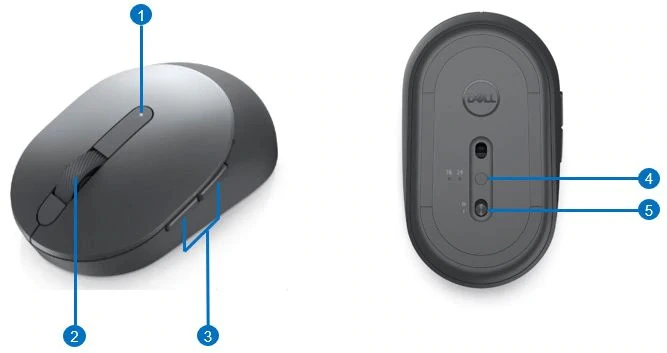 Rappresentazione dei pulsanti del mouse