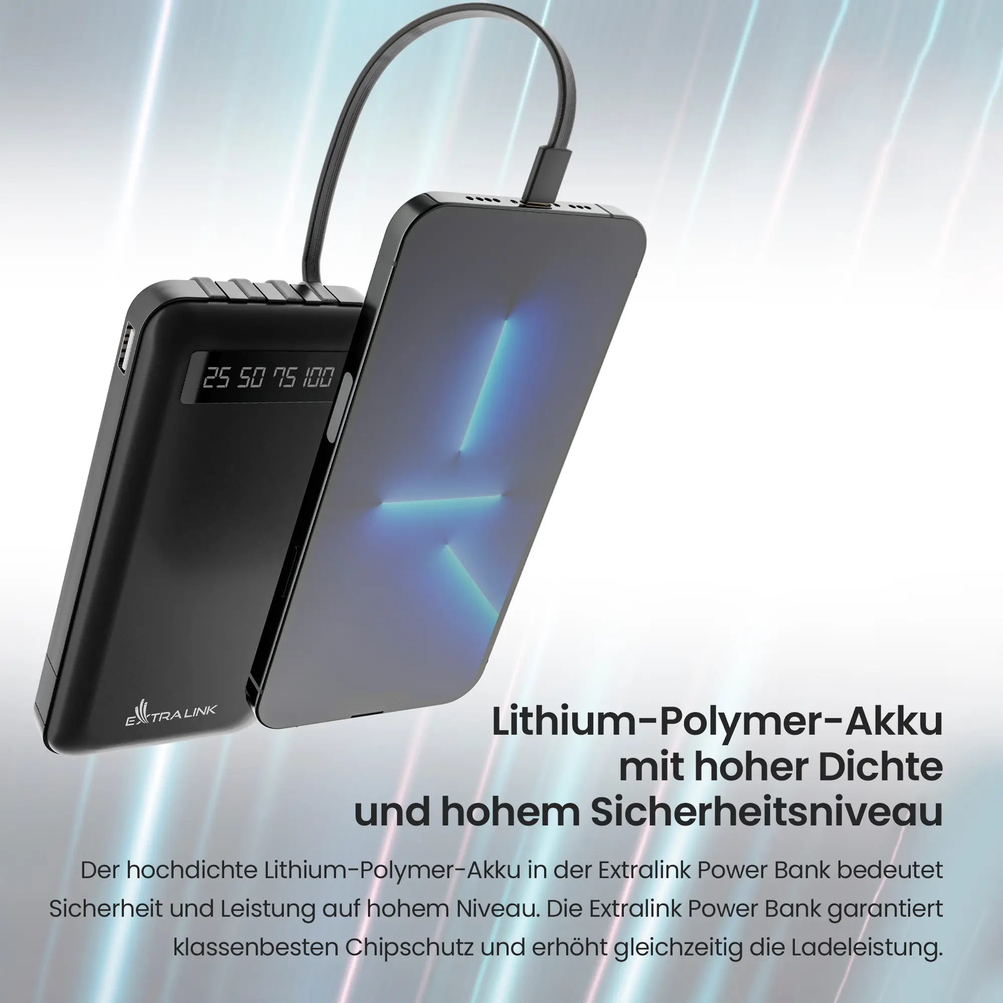 EXTRALINK EPB-083 10000MAH 5V POWER BANK SCHWARZ
