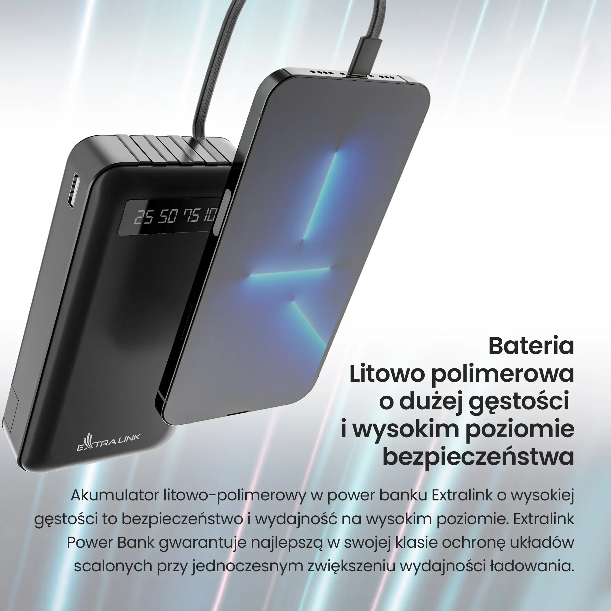 EXTRALINK EPB-083 10000MAH 5V POWER BANK BLACK