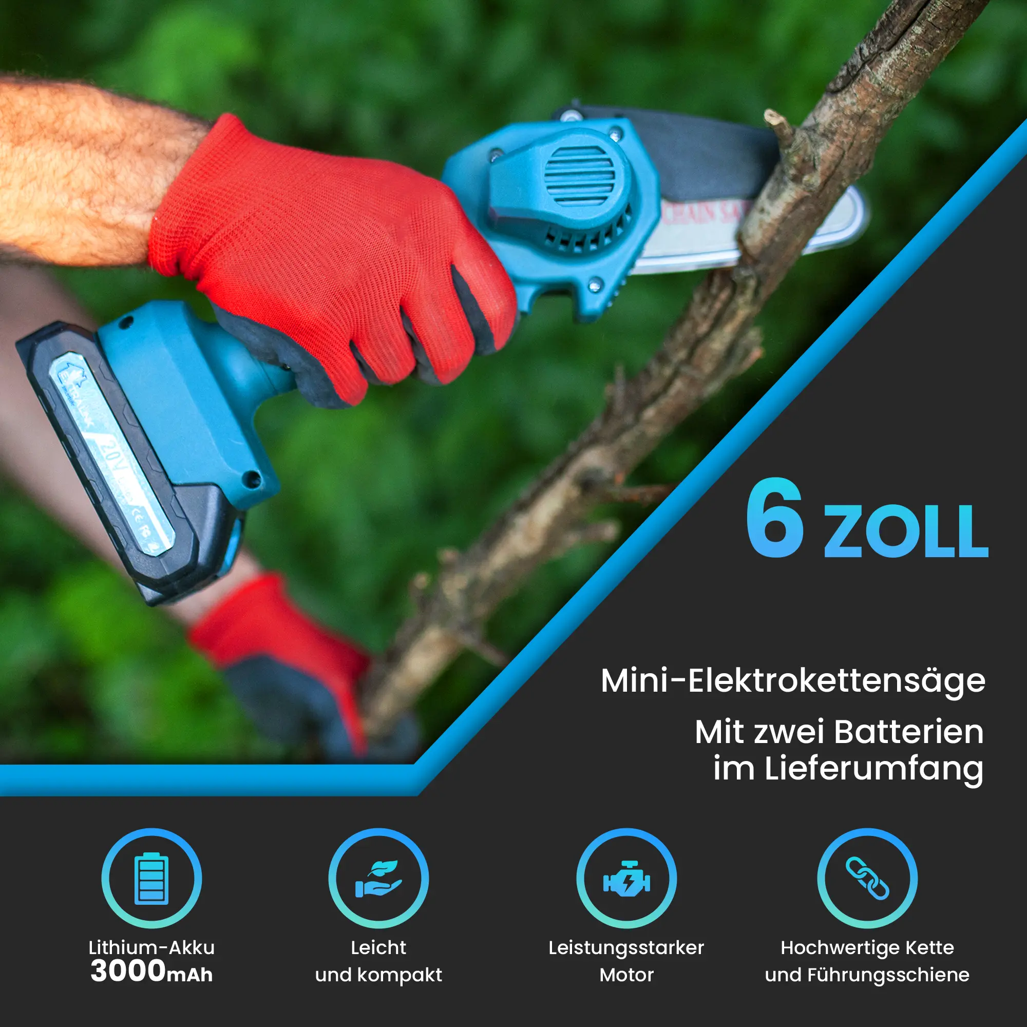 EXTRALINK ELEKTRISCHE 6 ZOLL KETTENSÄGE TM-107 batna24