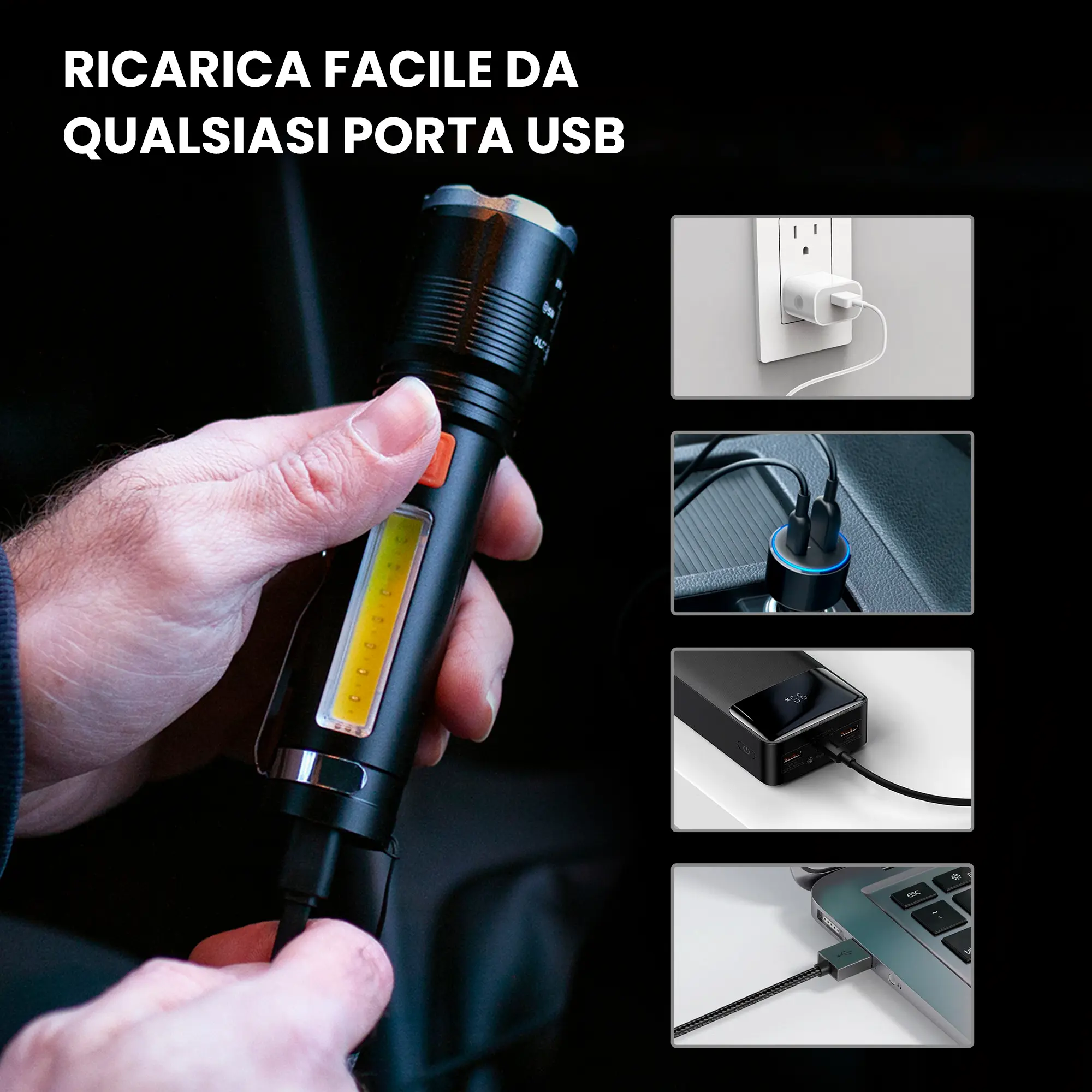 EXTRALINK FLASHLIGHT LED EFL-1138 WILI 700LM BATTERIA RICARICABILE batna24