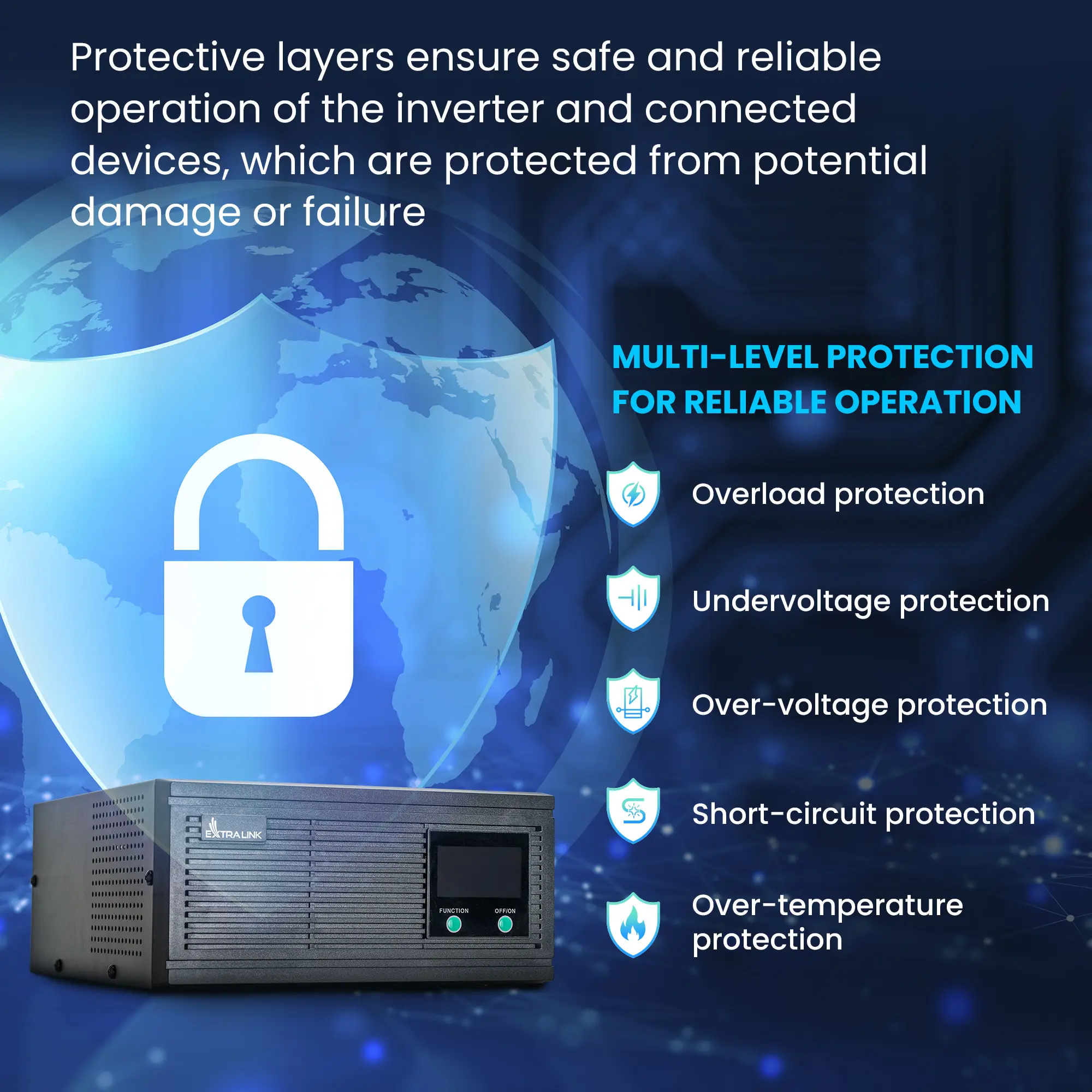 EXTRALINK PIORUN INVERTER DI POTENZA AD ONDE SINE PURE batna24