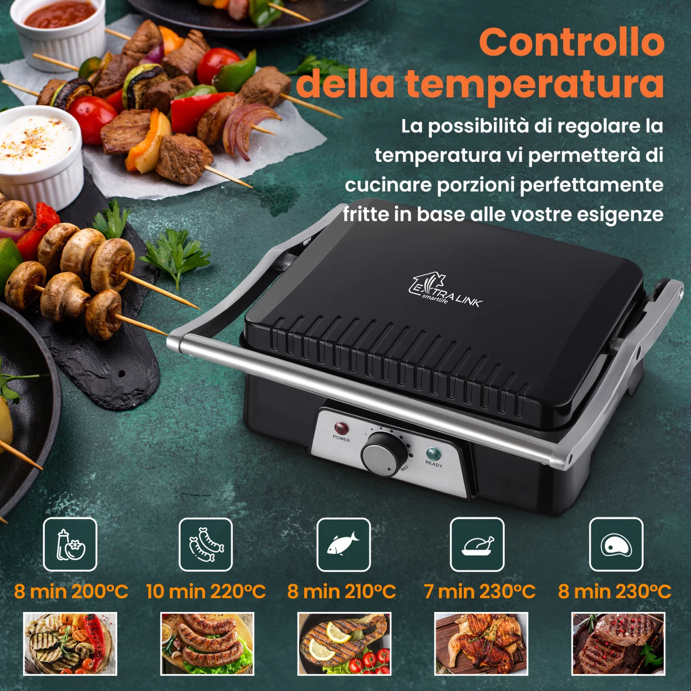 GRILL ELETTRICO EXTRALINK SJ-36