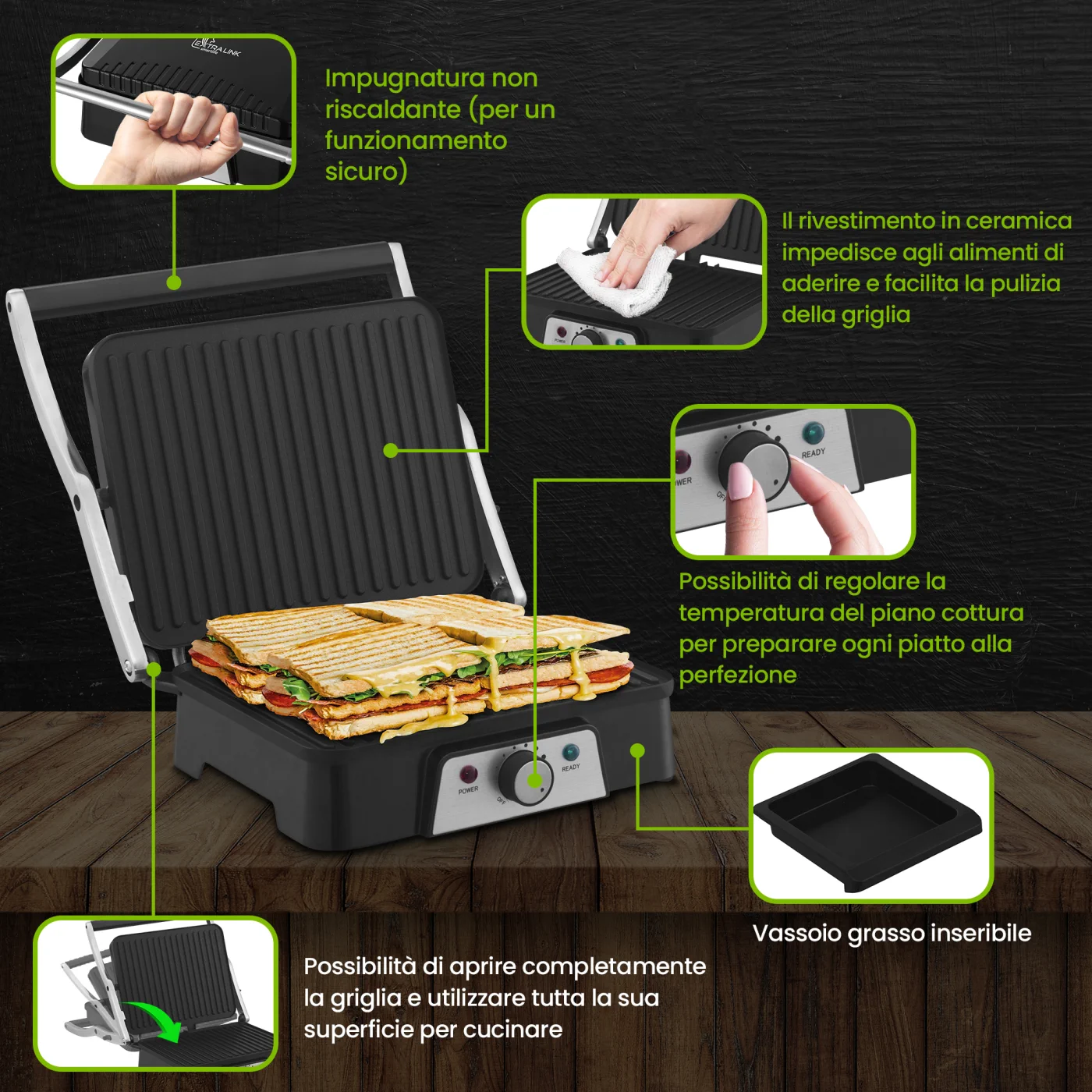 GRILL ELETTRICO EXTRALINK SJ-36