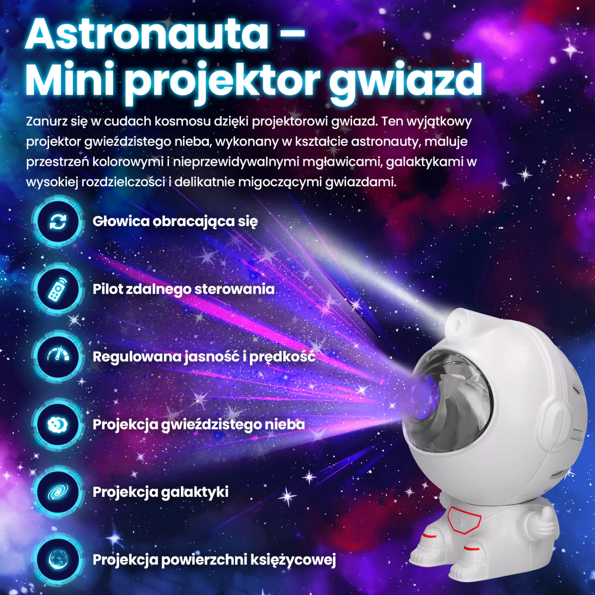 EXTRALINK HOME MINI-S ASTRONAUTA PROJEKTOR GWIAZD 02