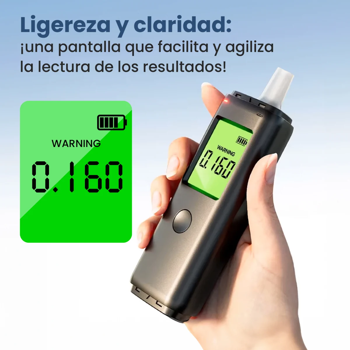EXTRALINK ALKOLOGIC PO-01 ALCOHOLÍMETRO DOMÉSTICO DE ESTADO SÓLIDO