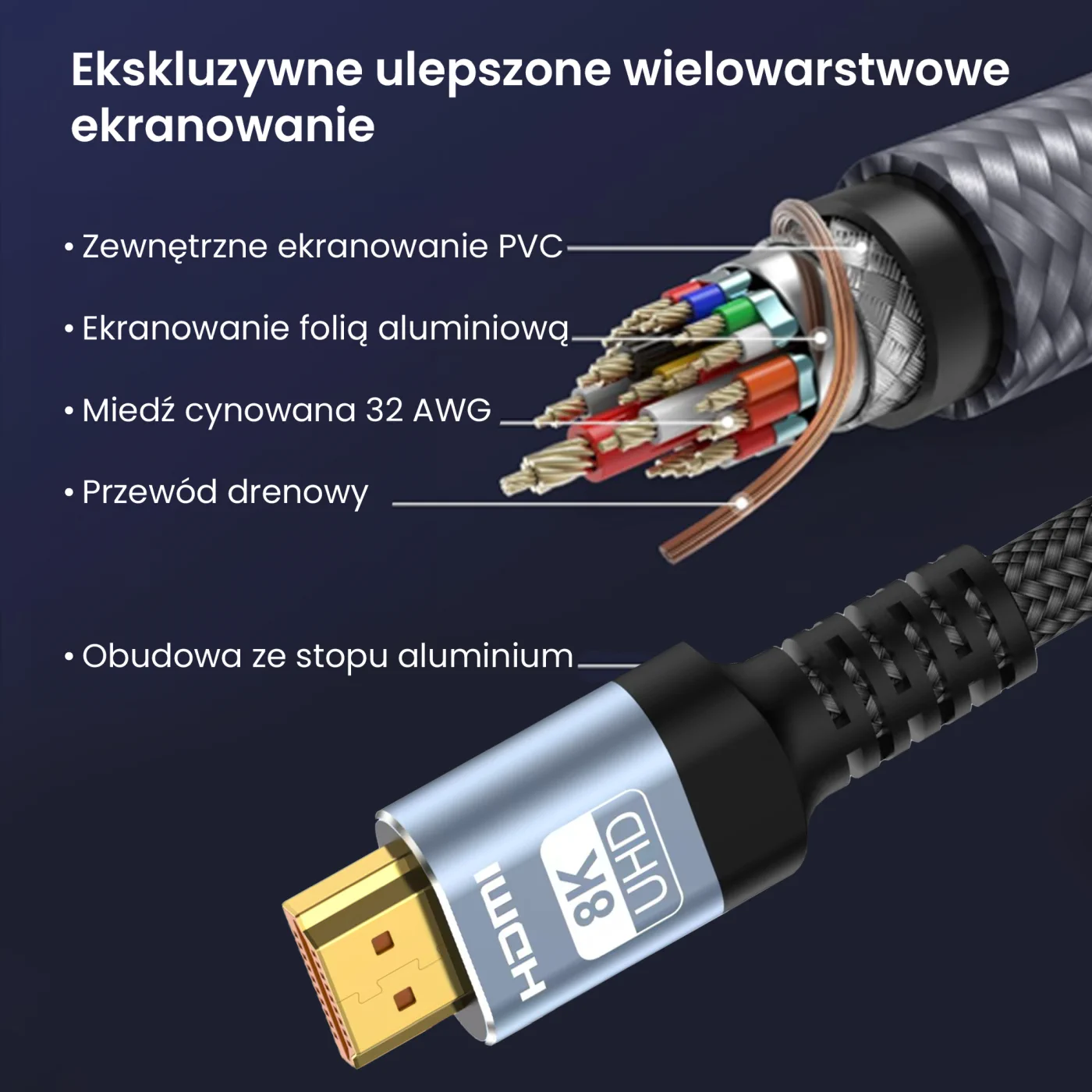 EXTRALINK KABEL HDMI 2.1 8K HDR 1,5M