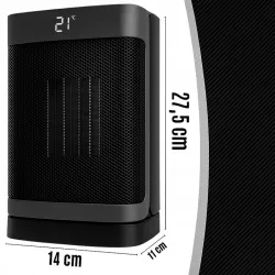 EXTRALINK GRZEJNIK ELEKTRYCZNY KOLUMNOWY CERAMICZNY FARELKA 1500W PILOT LED - Bild 4