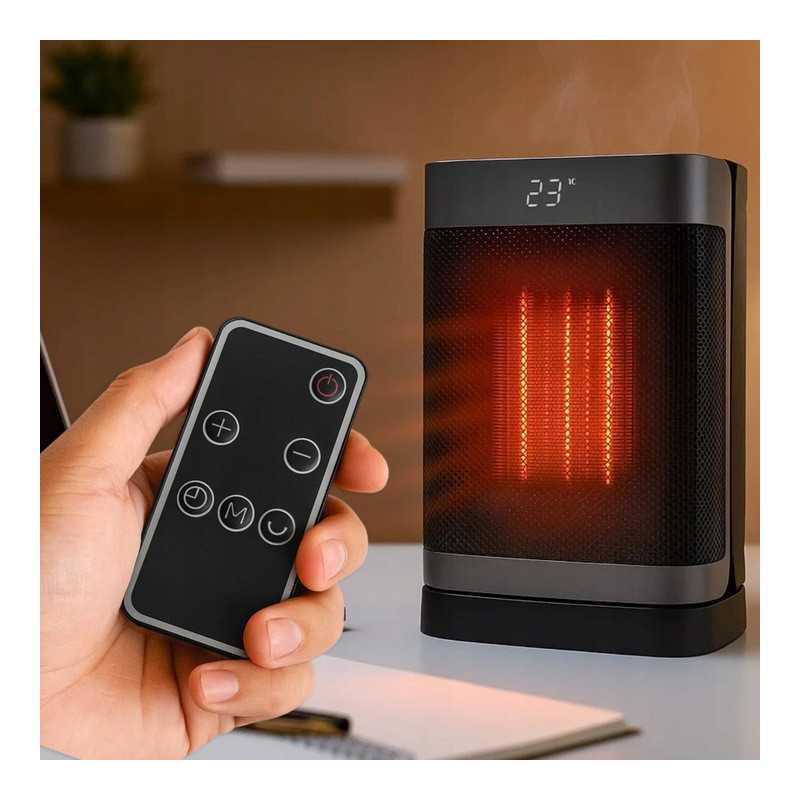 EXTRALINK GRZEJNIK ELEKTRYCZNY KOLUMNOWY CERAMICZNY FARELKA 1500W PILOT LED - Imagem 8