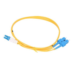 Extralink LC/UPC-SC/UPC | Patchcord | Jednomodový, Duplex, G652D, 3mm, 15m