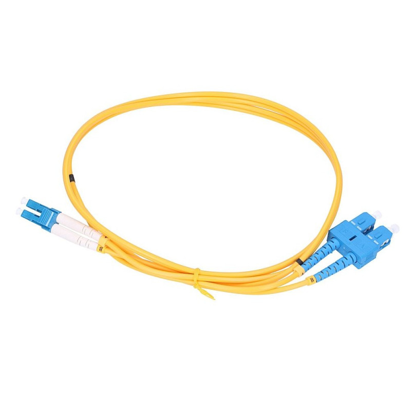 Extralink LC/UPC-SC/UPC | Patchcord | Jednomodový, Duplex, G652D, 3mm, 15m