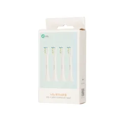 infly T03S Schwarz | Zahnbürstenkopf | 4 Packung - Bild 3