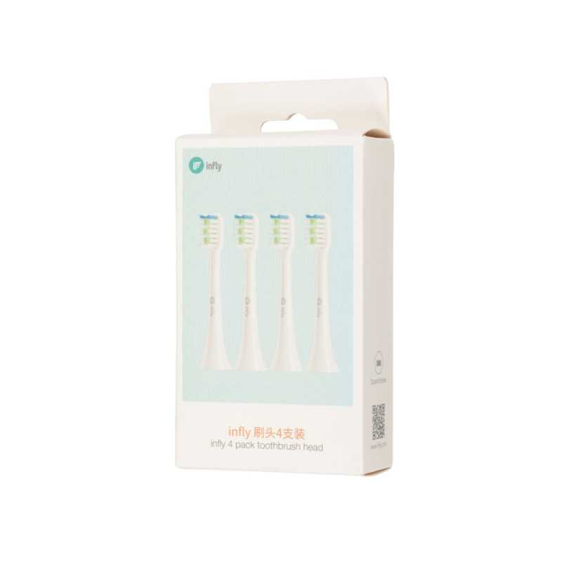 infly T03S Negro | cabeza de cepillo de dientes | paquete de 4 - Imagen 3