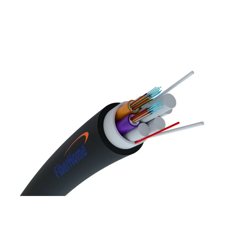 Fiberhome Cabo de fibra óptica para esgoto Z-XOTKtsDb 24F | modo único, 2T12F, G652D, 9,2 mm, 1,5 kN | Fiberhome