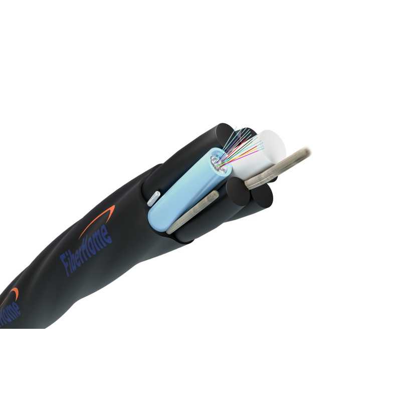 Fiberhome Z-XOTKtmd 12F | Cabo de fibra óptica | Monomodo, 12J, G652D 5.4mm, 0.5kN, microducto