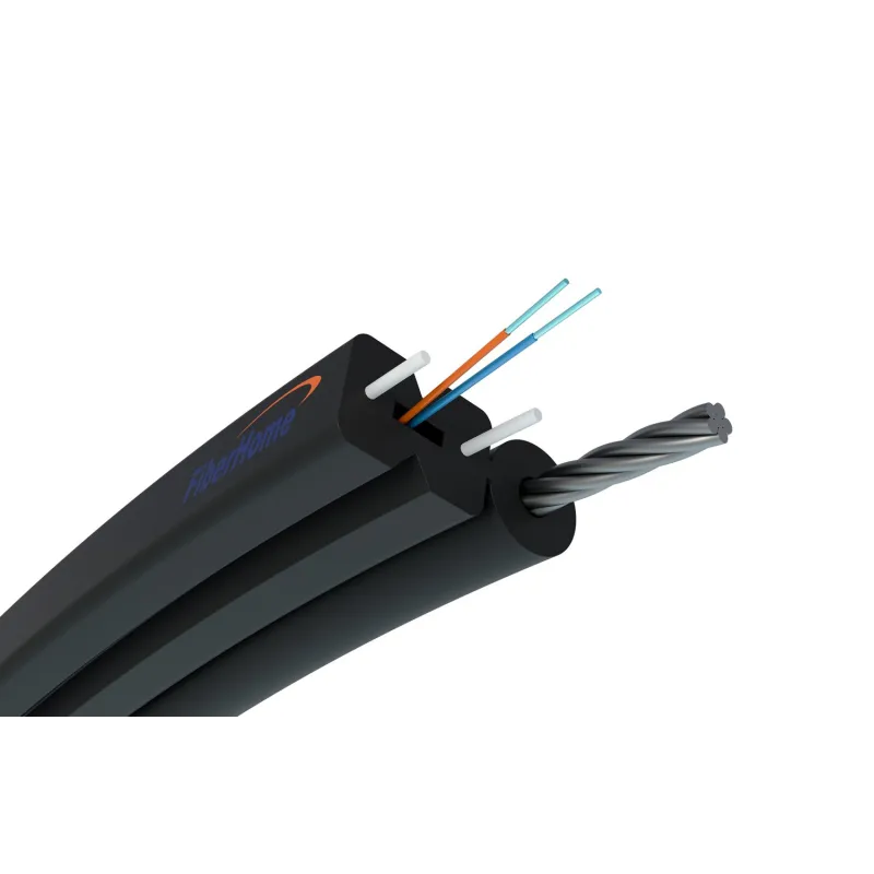 Cavo in fibra ottica sopraelevato piatto 2F | S-NOTKSP, single mode, 2J, G.657A1, 0,6kN, 5,2mm | Fiberhome