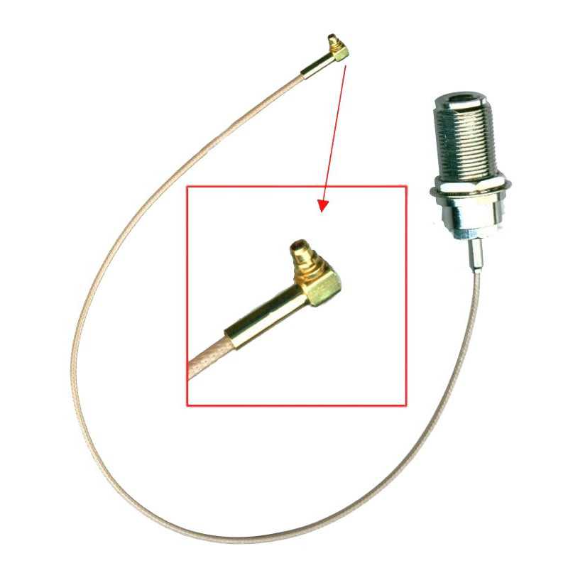 RF Pigtail MikroTik ACMMCX, MMCX на N-TYPE Female, 360mm