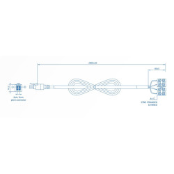 Teltonika power cable | Napájecí kabel | se čtyřcestnou šroubovací svorkou, PR2FK20M - Obrázek 3