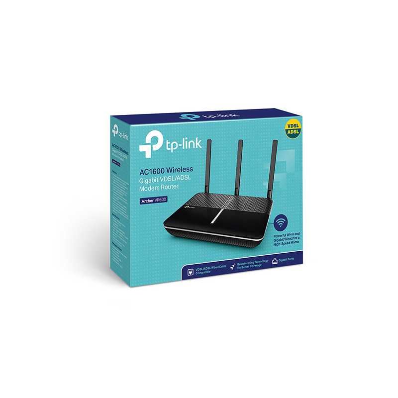 Wi-Fi роутер TP-Link Archer VR600, AC1600, VDSL/ADSL, Dual Band, 4x RJ45 1000Mb/s, 1x RJ11, 1x USB - Изображение 4