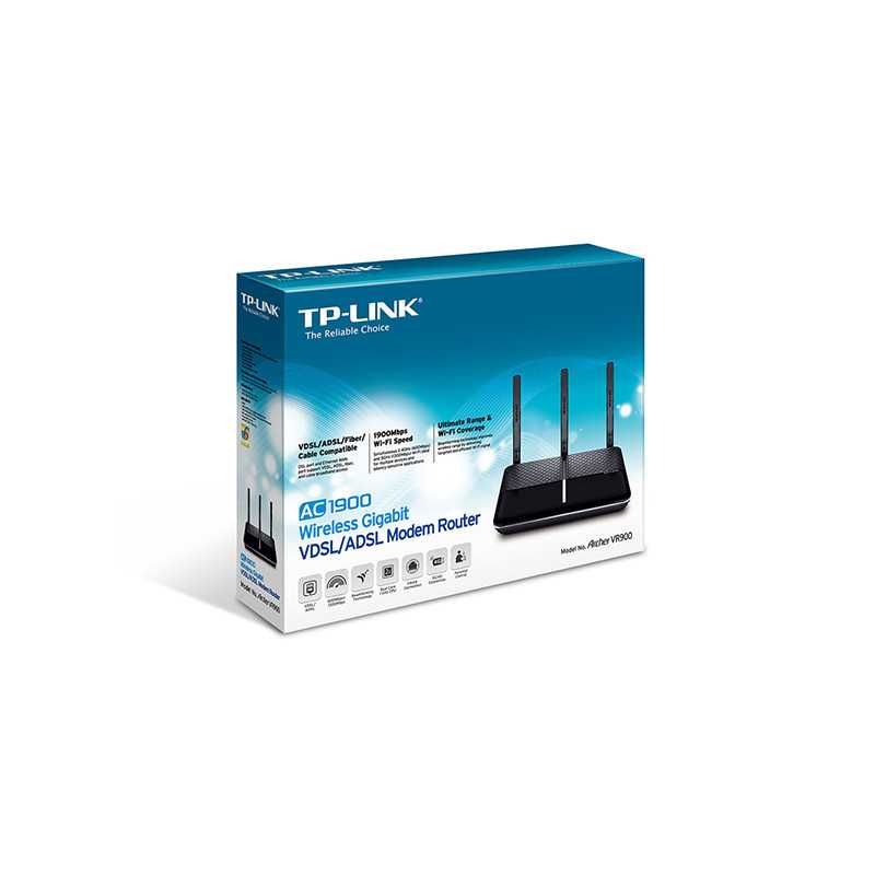 TP-Link Archer VR900 WiFi Router, AC1900, VDSL/ADSL, Çift Bant, 4x RJ45 1000Mb/s, 1x RJ11, 2x USB - Görsel 5