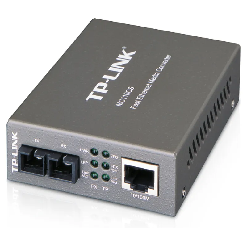 TP-Link MC100CS | Medienkonverter | 1x SC/UPC, 1x RJ45 100Mb/s, 1310nm, Einzelmodus