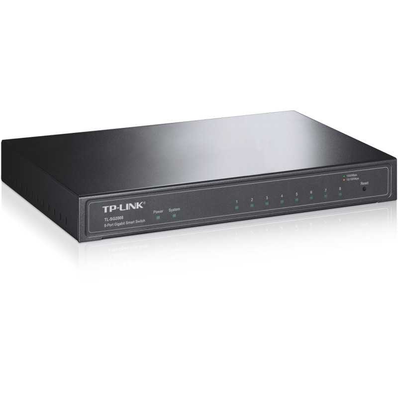 TP-Link T1500G-8T Switch (TL-SG2008), 8x RJ45 1000Mb/s, Yönetilebilir