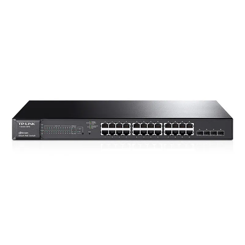 TP-Link T1600G-28PS (TL-SG2424P) | Schalter | 24x RJ45 1000Mb/s, 4x SFP, PoE+, Verwaltet