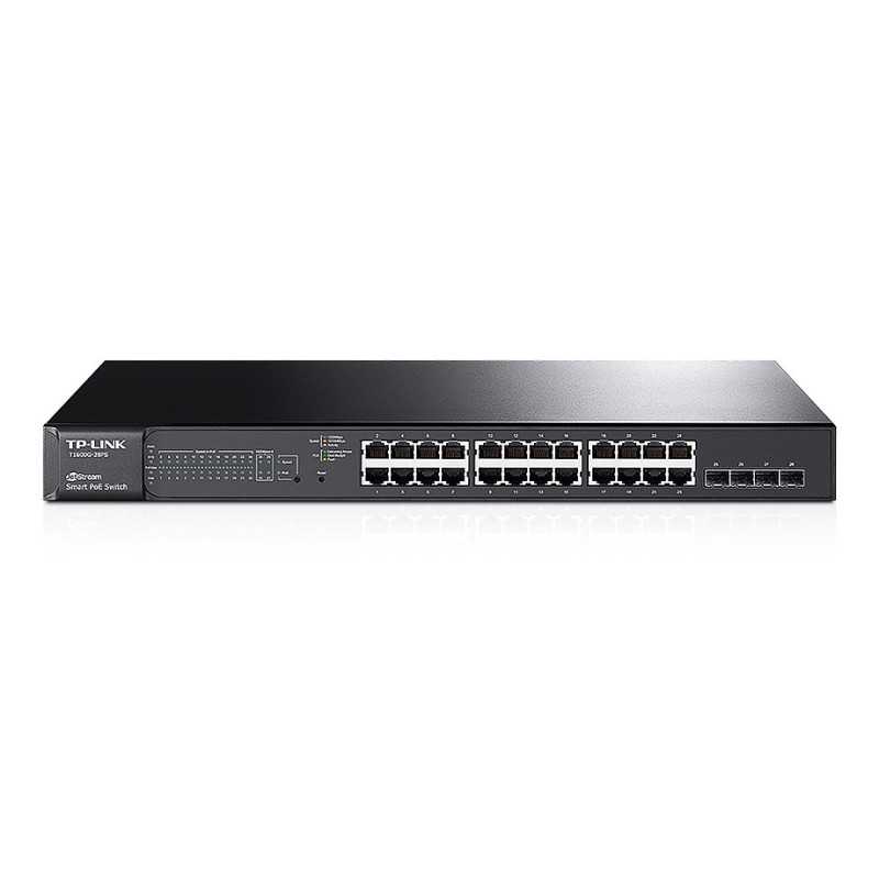 TP-Link T1600G-28PS (TL-SG2424P) | Switch | 24x RJ45 1000Mb/s, 4x SFP, PoE+, Managed