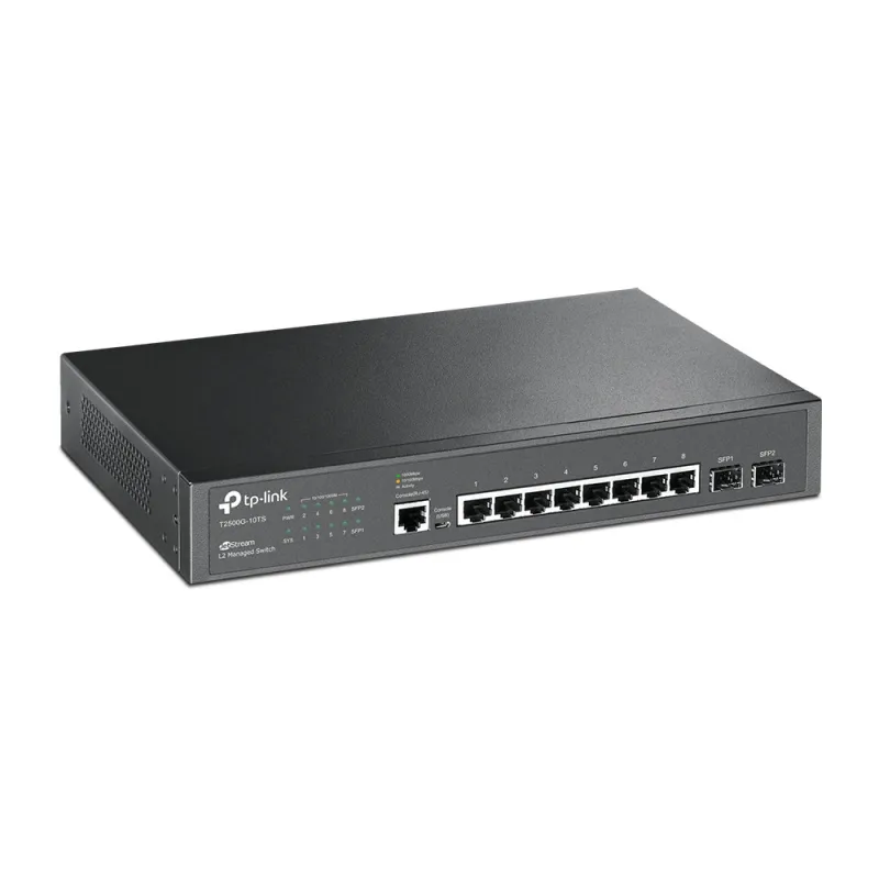 Коммутатор TP-Link T2500G-10TS, 8x RJ45 1000Mb/s, 2x SFP, Rack, У управляемый - Изображение 2