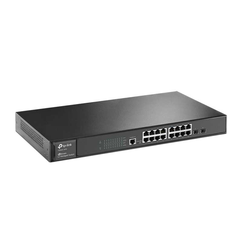TP-Link T2600G-18TS | Switch | 16x RJ45 1000Mb/s, 2x SFP, Gerenciado - Imagem 2