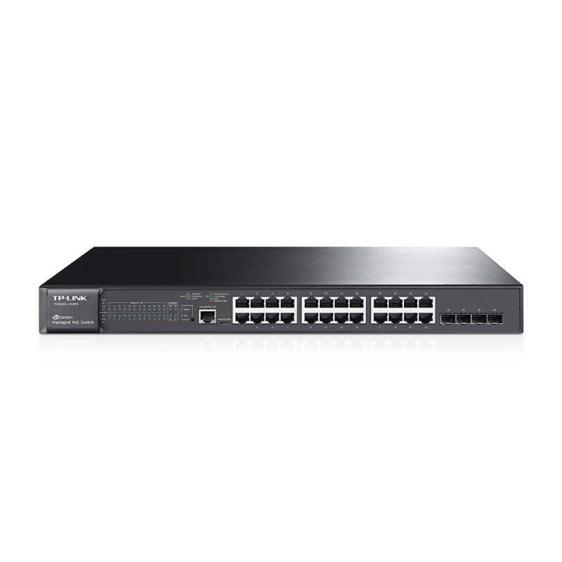 TP-Link T2600G-28MPS (TL-SG3424P) | Switch | 24x RJ45 1000Mb/s, 4x SFP, PoE+, Řízený