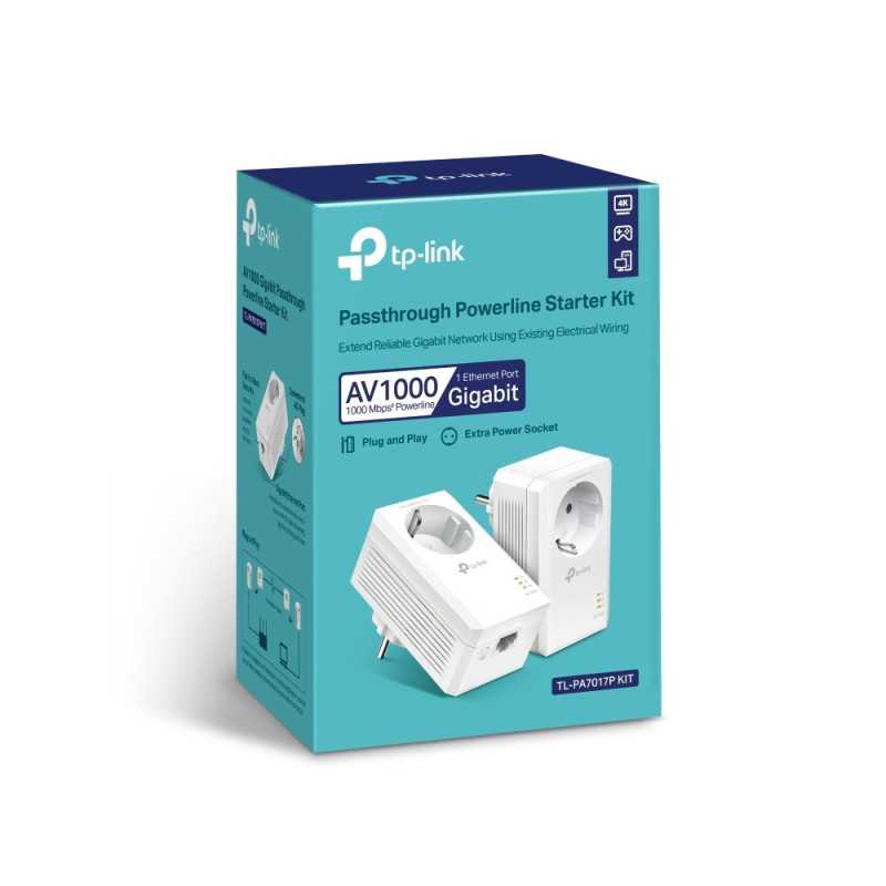 TP-Link TL-PA7017P KIT | Powerline AV1000 | Powerline HomePlug AV2, 1x RJ45 1000Mb/s - Imagem 2