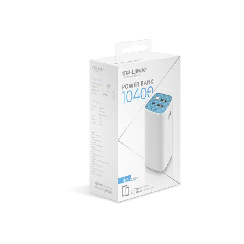 TP-Link TL-PB10400 | Banco de potencia | Powerbank, 10400mAh, 3x USB, Lanterna LED - Imagem 3