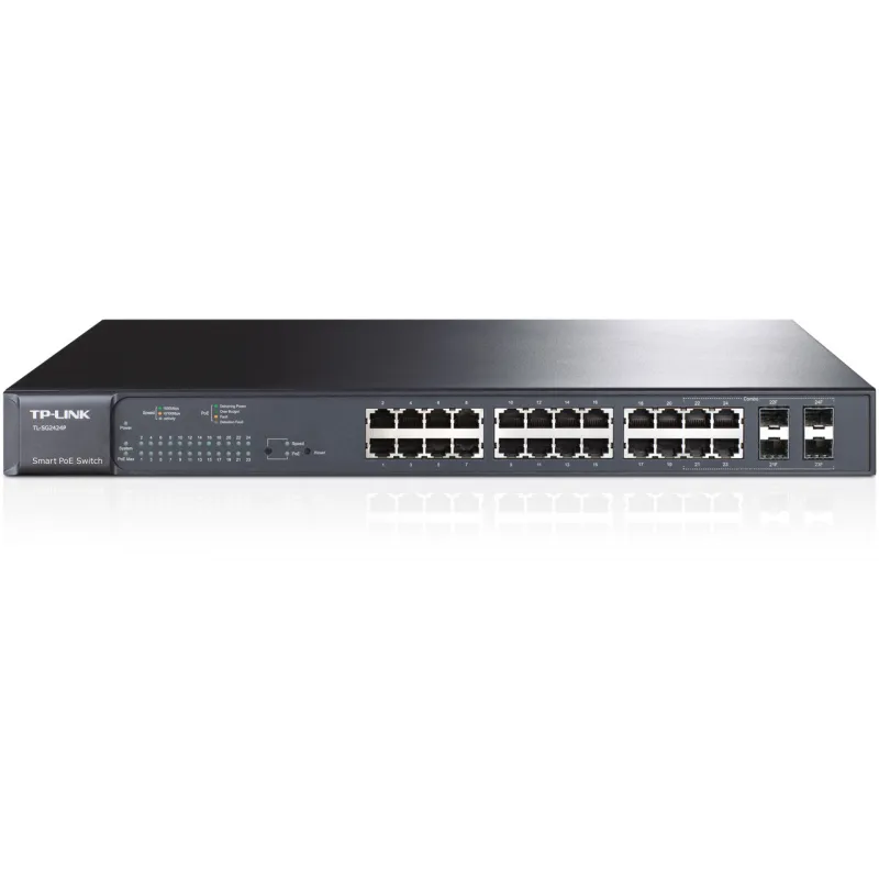 Коммутатор TP-Link TL-SG2424P, 24x RJ45 1000Mb/s, 4x SFP, Раковина, Управляемый