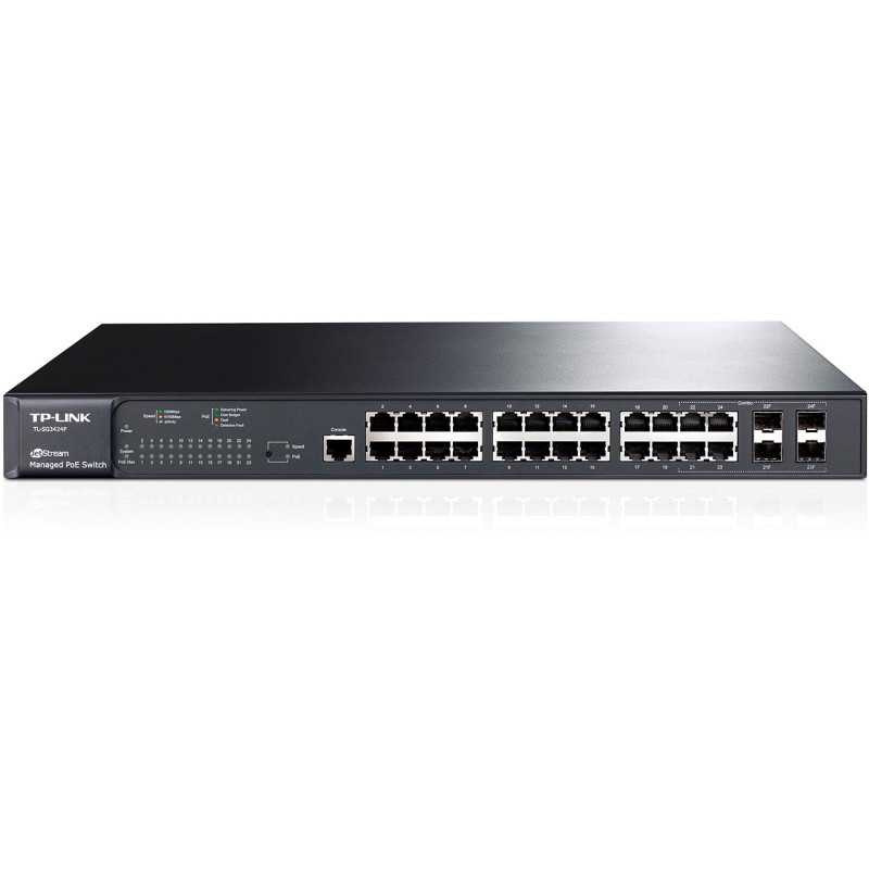 TP-Link TL-SG3424P | Switch | 24x RJ45 1000Mb/s PoE+, 4x SFP, 320W, Rack, Managed