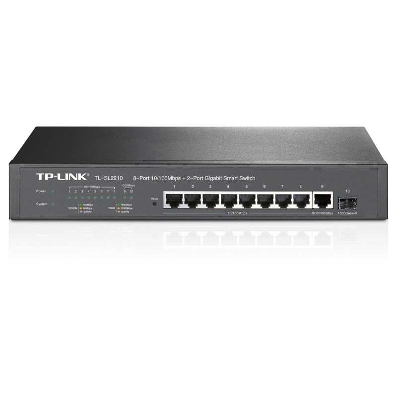 TP-Link TL-SL2210 | Switch | 8x RJ45 100Mb/s, 1x RJ45 1000Mb/s, 1x SFP, Rack, Managed