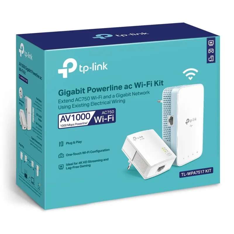 Kit Powerline TP-Link TL-WPA7517, AC750, Doppia Banda, AV1000, RJ45 100Mb/s - Immagine 3