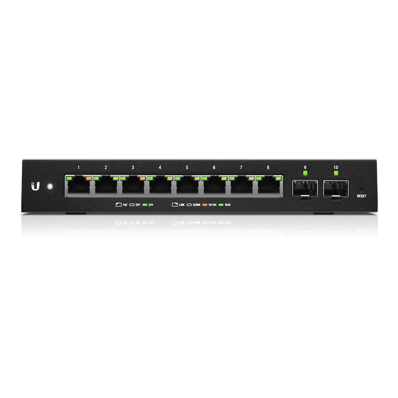Ubiquiti ES-10XP | Switch | EdgeMAX EdgeSwitch, 8x RJ45 1000Mb/s PoE, 2x SFP - Obrázek 3