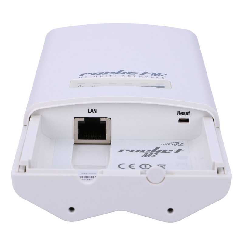 Ubiquiti RocketM2 | Stacja bazowa | 2,4GHz, 1x RJ45 100Mb/s, 2x RP-SMA - Zdjęcie 3
