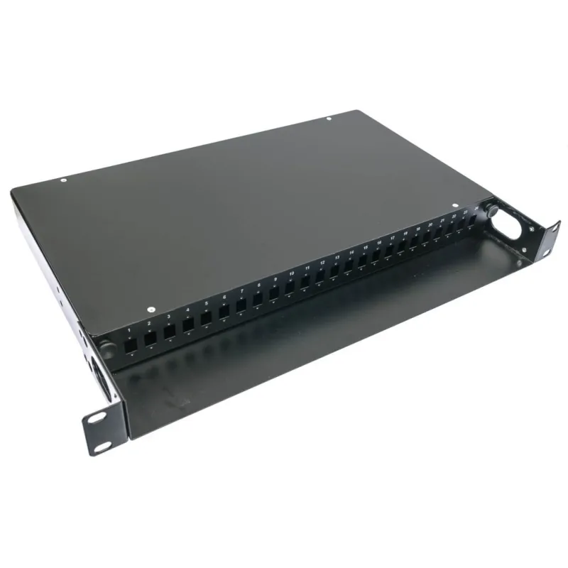 Extralink 24 Core | Patch panel | for SC Simplex adapters, 24 port, black - Image 2