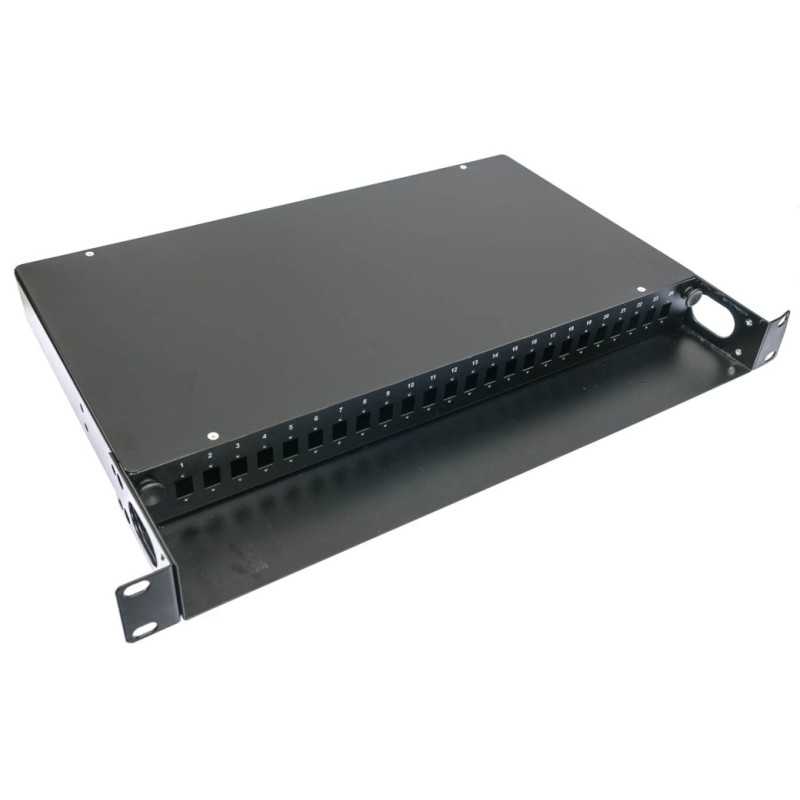 Extralink 24 Core | Rozváděč | pod Adaptéry SC Simplex, 24 porty, Černá - Obrázek 2