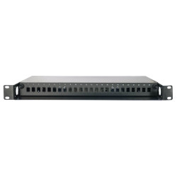 Extralink 24 Core | Patch panel | para adaptadores SC Simplex, 24 puertos, negro - Imagen 3